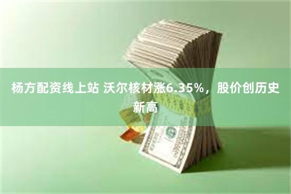 杨方配资线上站 沃尔核材涨6.35%，股价创历史新高