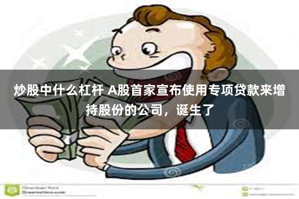 炒股中什么杠杆 A股首家宣布使用专项贷款来增持股份的公司，诞生了