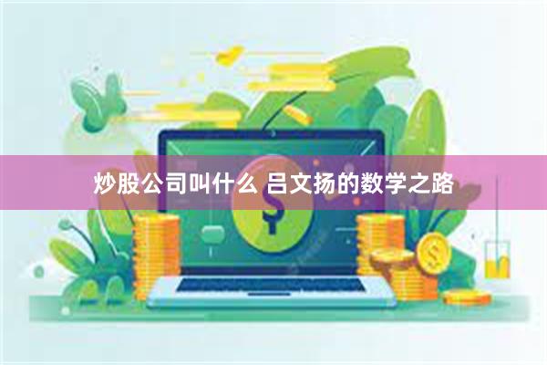 炒股公司叫什么 吕文扬的数学之路