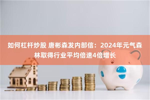 如何杠杆炒股 唐彬森发内部信：2024年元气森林取得行业平均倍速4倍增长